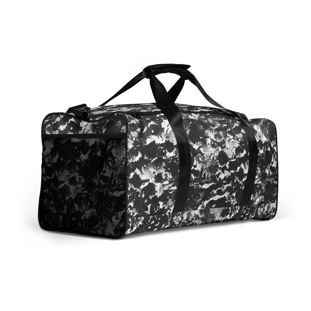 Monochrome Rift on Duffle Bag — Right Front