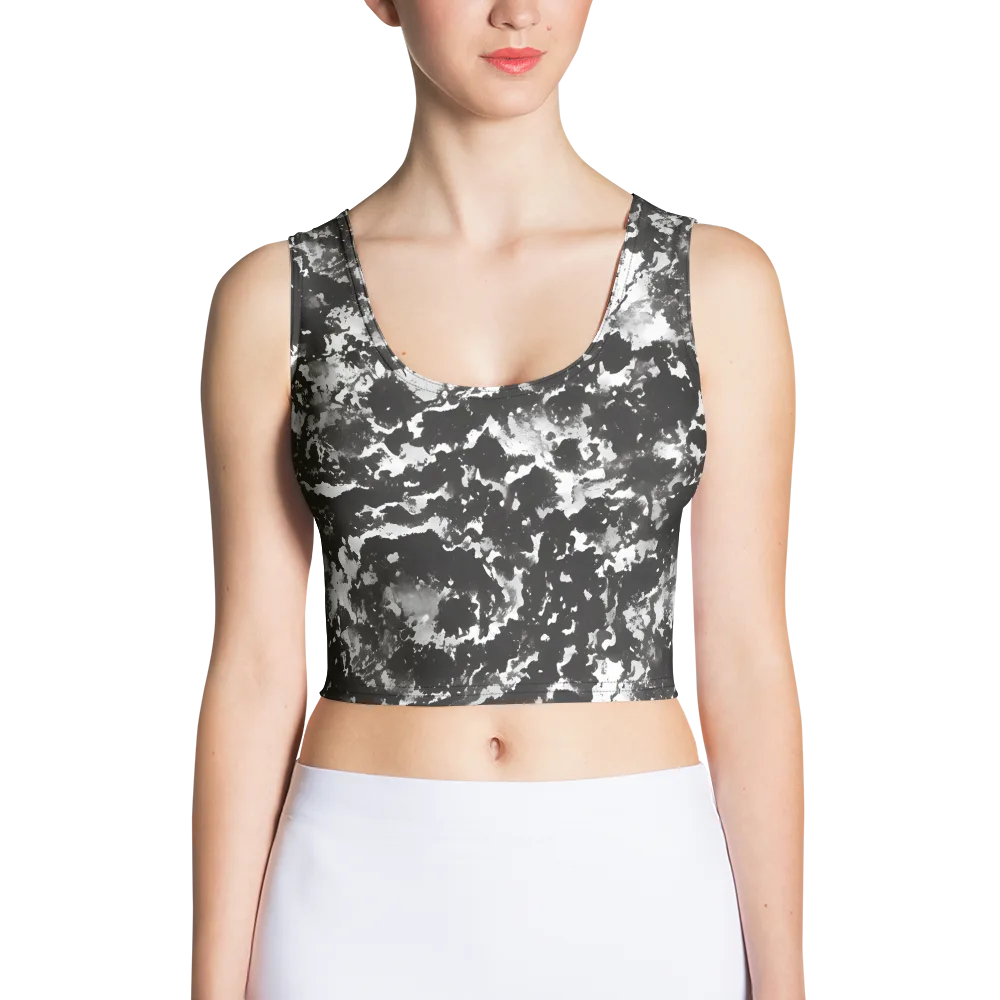 Monochrome Rift on Crop Top — Front