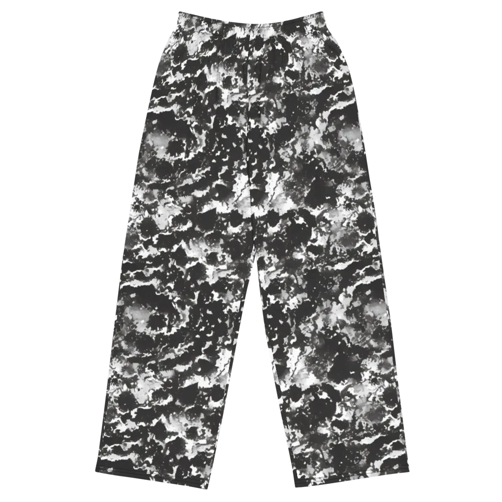 Monochrome Rift on Wide-Leg Pants — Front