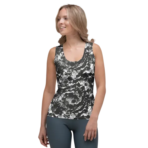 Monochrome Rift on a Women's Tank Top