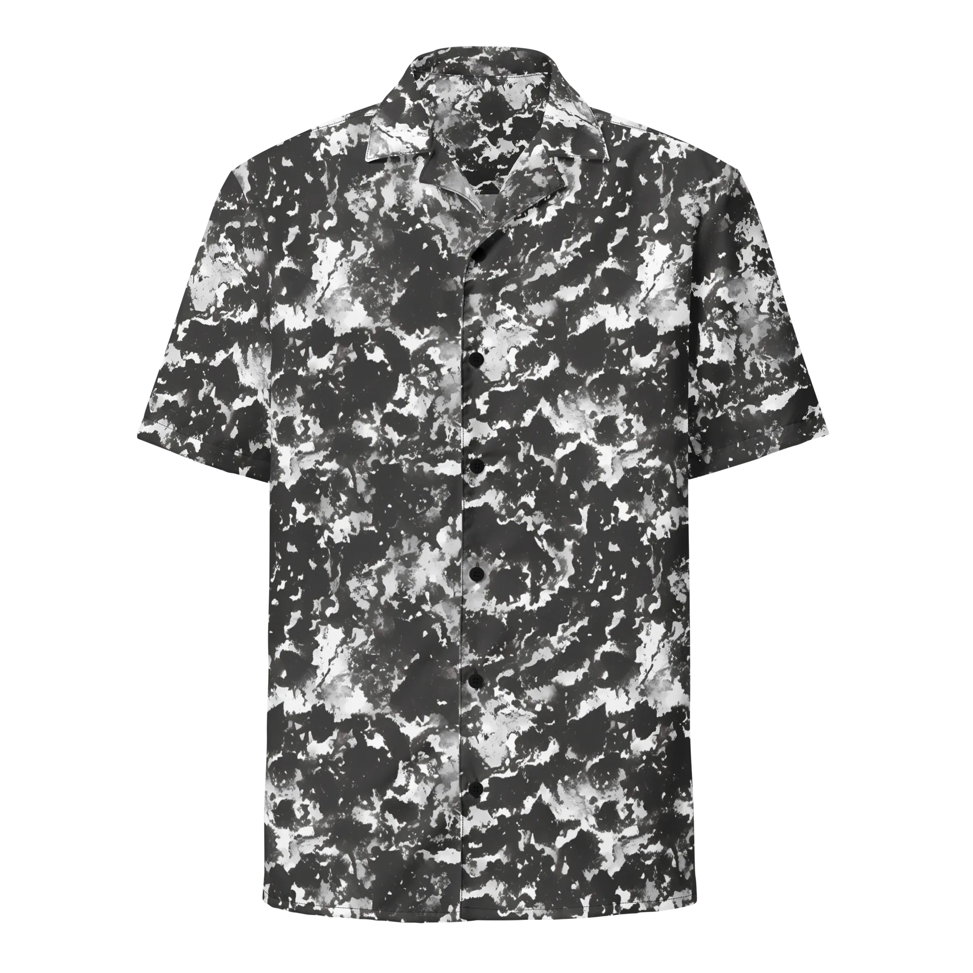 Monochrome Rift on Button Shirt — Front