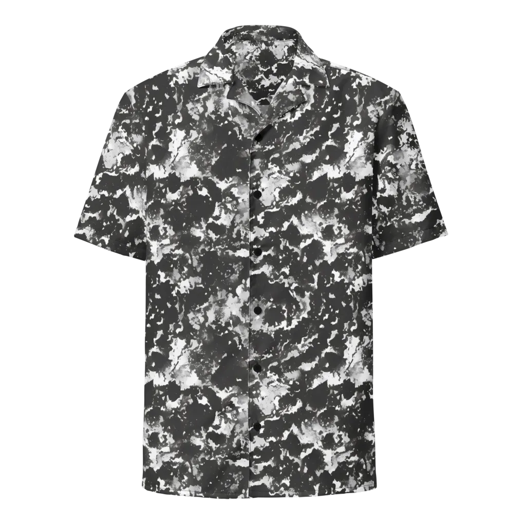 Monochrome Rift on Button Shirt — Front