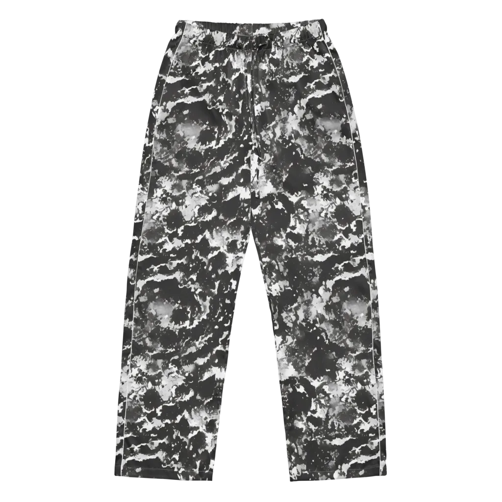 Monochrome Rift on Women's Pajama Pants — Front