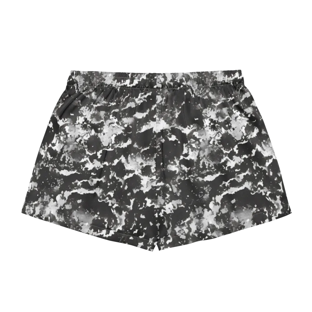 Monochrome Rift on Women's Pajama Shorts — Back