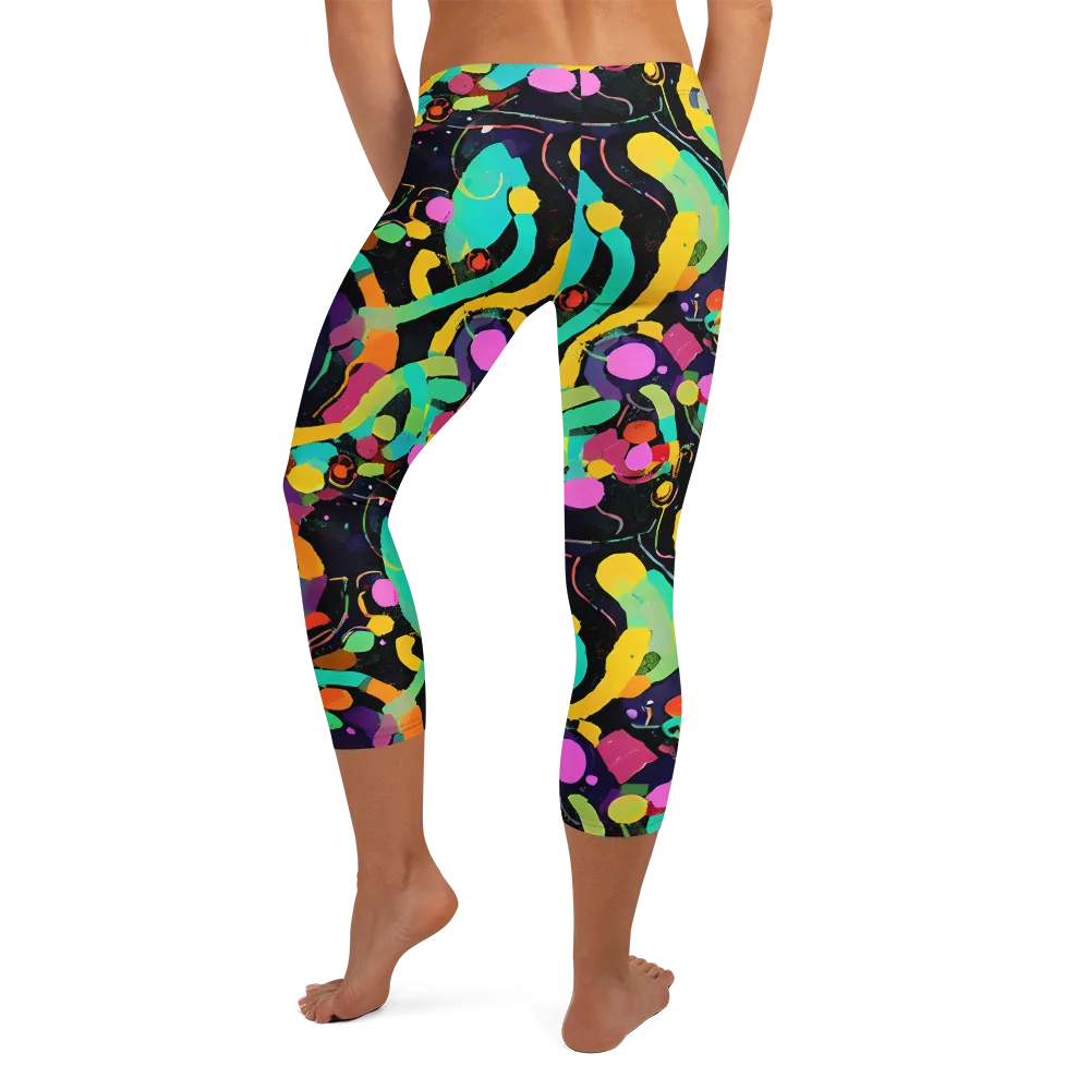 Neon Kinetic on Capri Leggings — Back