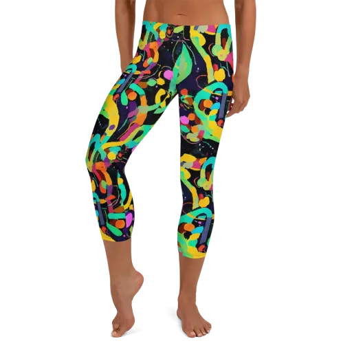 Neon Kinetic on a Capri Leggings
