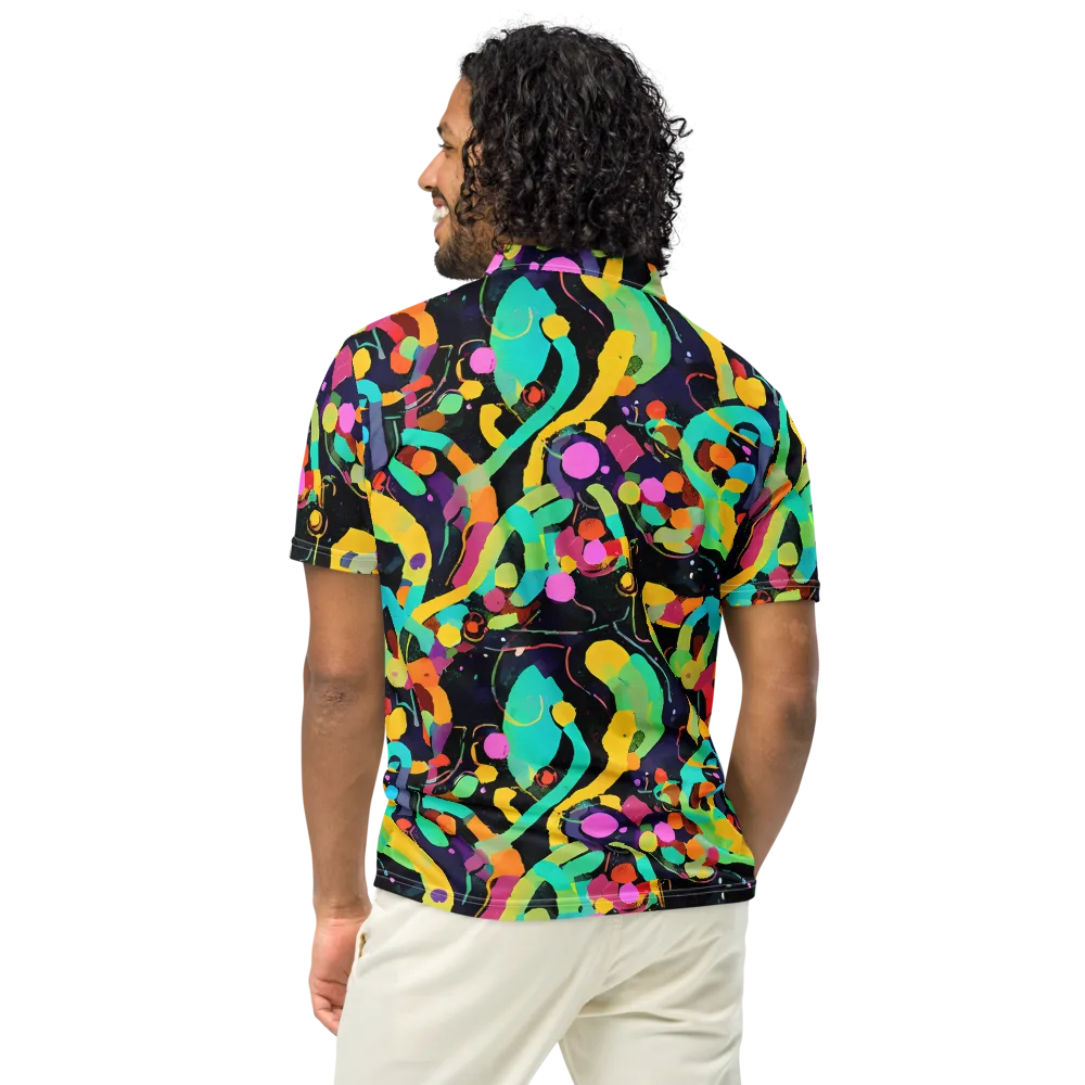 Neon Kinetic on Men's Slim Fit Polo Shirt — Back