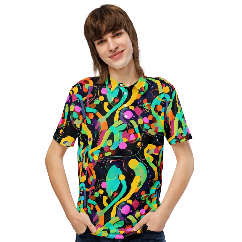 Neon Kinetic on Men's Slim Fit Polo Shirt — Front