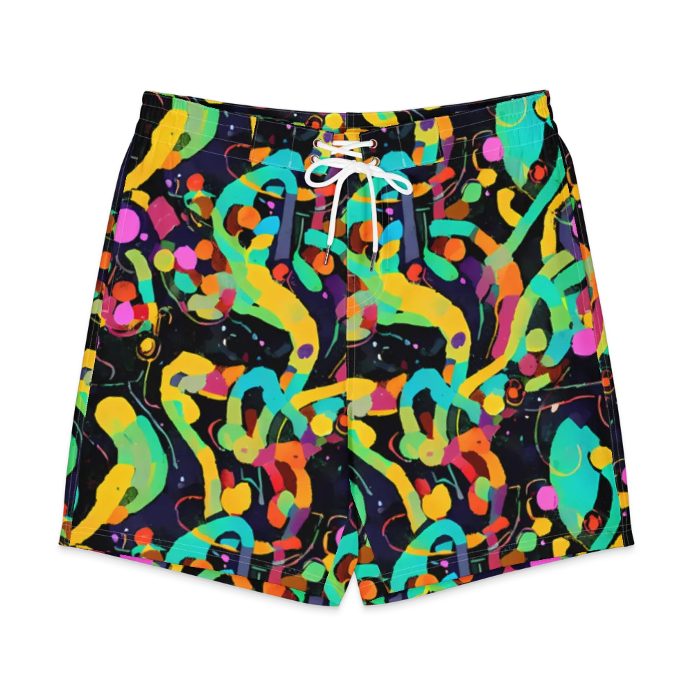 Neon Kinetic on Men's Board Shorts — Front