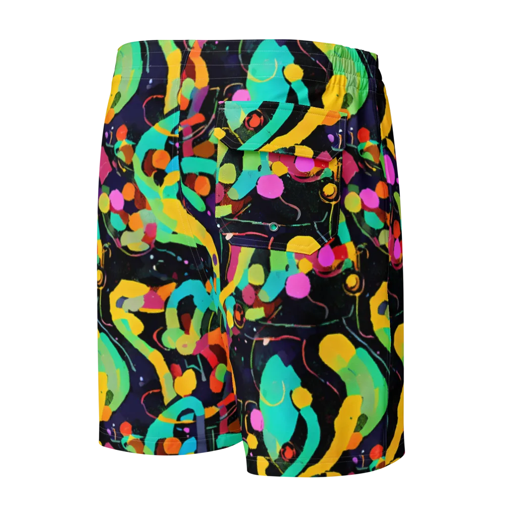 Neon Kinetic on Men's Board Shorts — Back