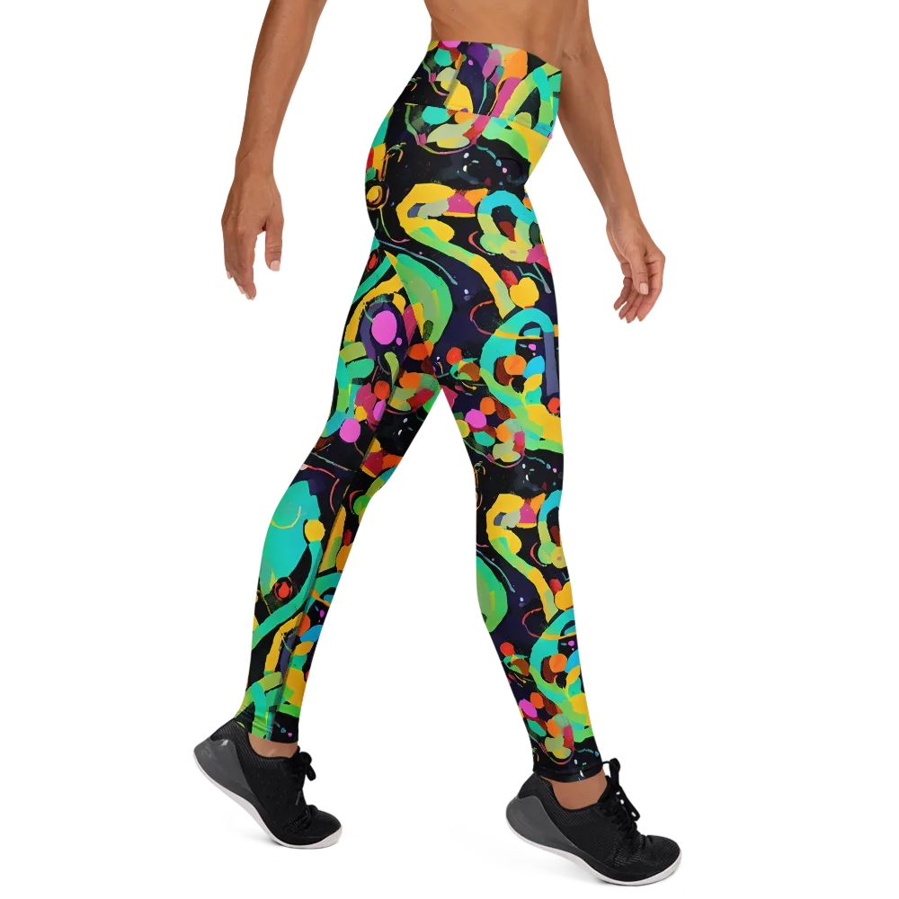 Neon Kinetic on Yoga Leggings — Right