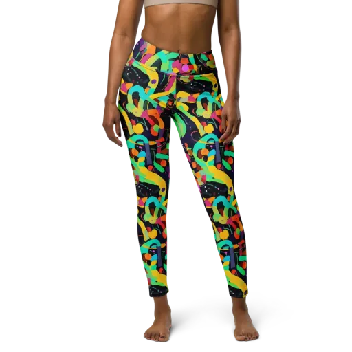 Neon Kinetic on a Yoga Leggings