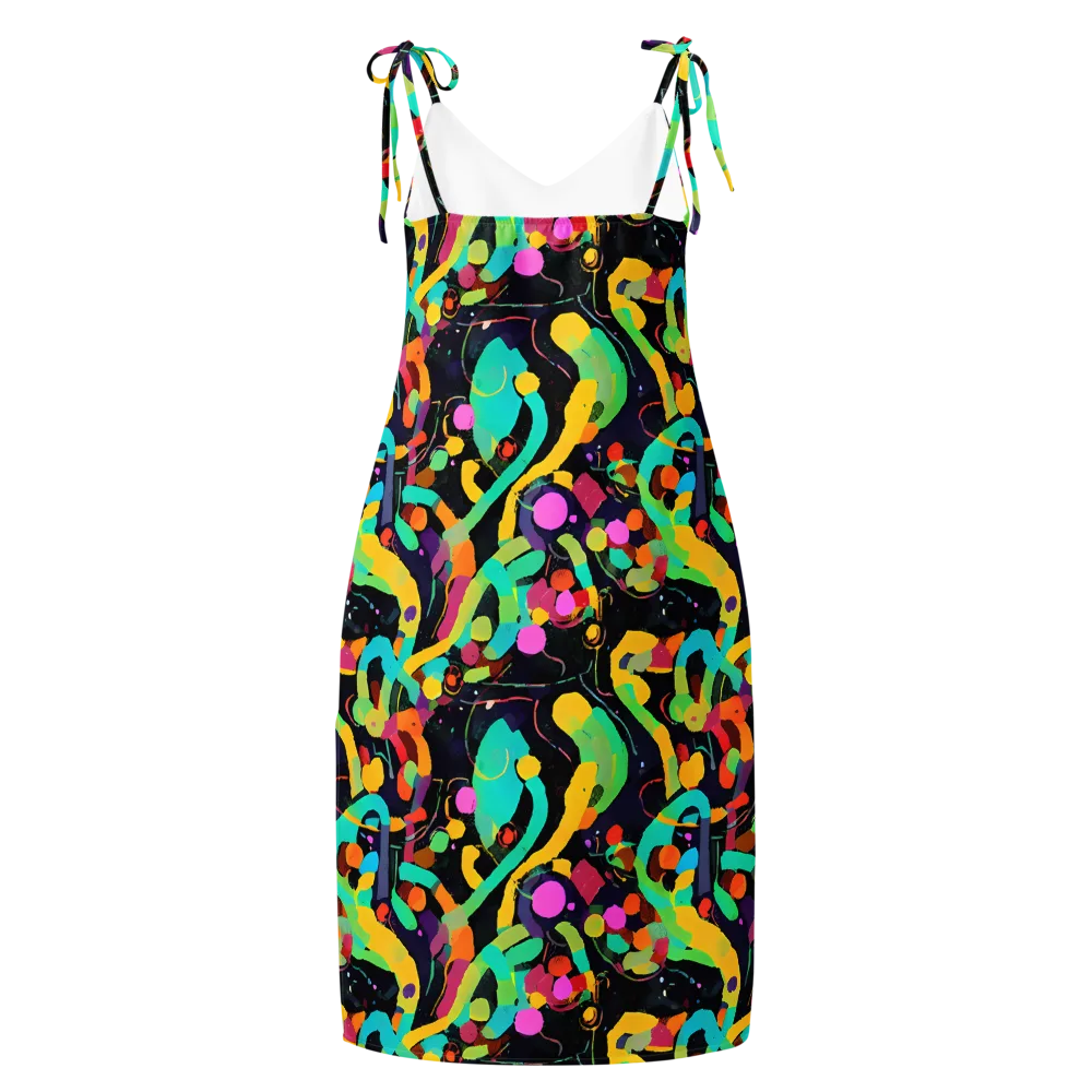 Neon Kinetic on Slip Dress — Back