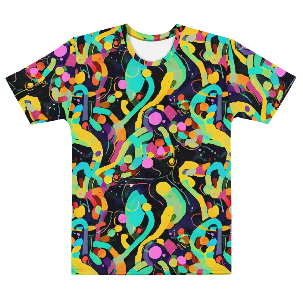 Neon Kinetic on Men's Cotton Crew Neck T-Shirt — Front