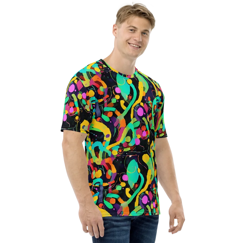 Neon Kinetic on Men's Crew Neck T-Shirt — Right
