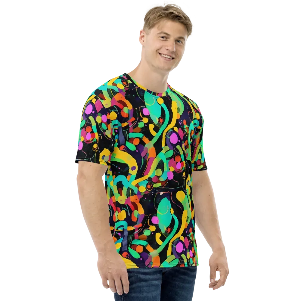 Neon Kinetic on Men's Crew Neck T-Shirt — Right