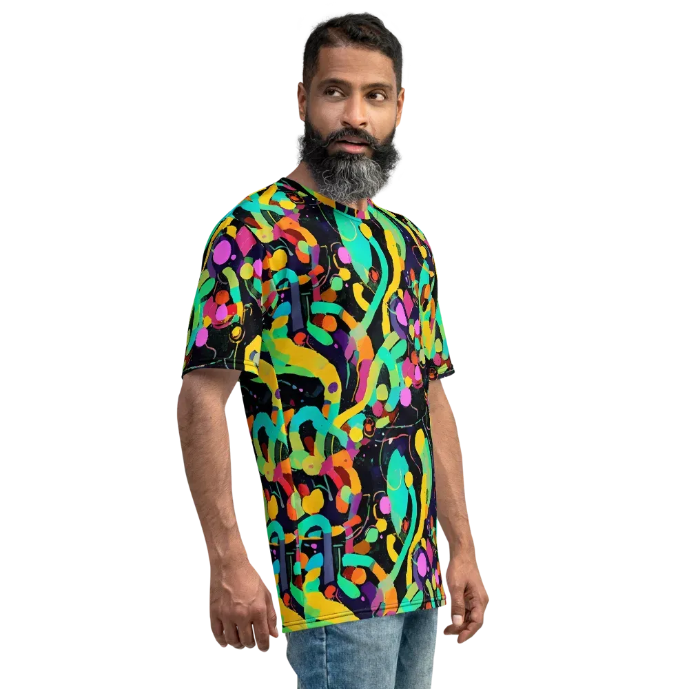 Neon Kinetic on Men's Crew Neck T-Shirt — Right