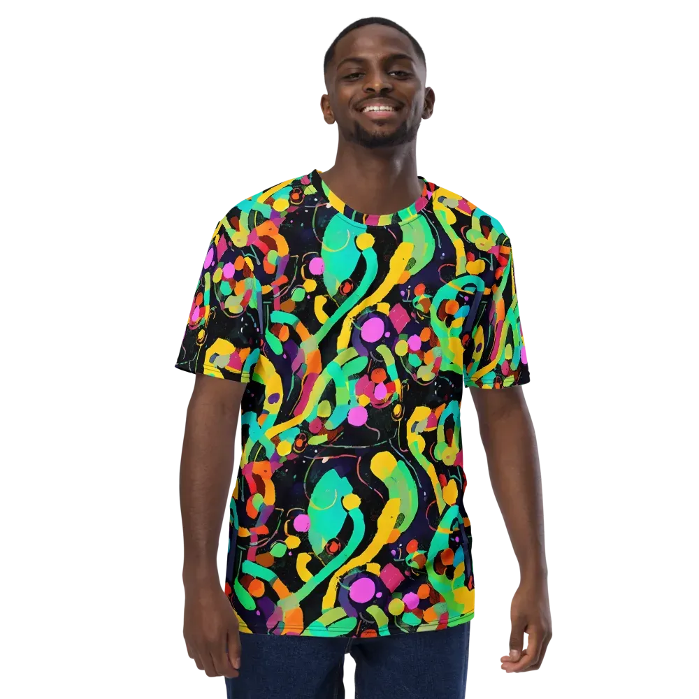 Neon Kinetic on Men's Crew Neck T-Shirt — Front