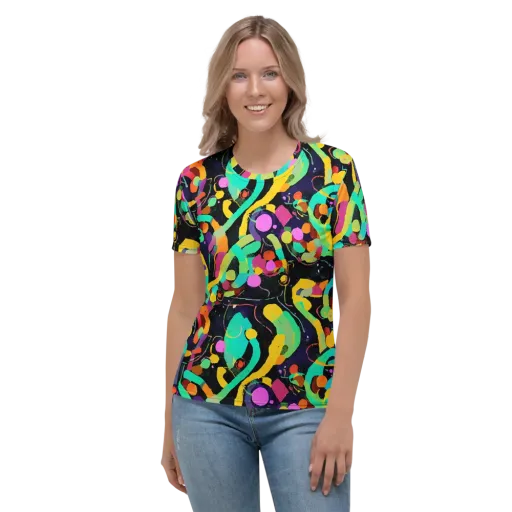 Neon Kinetic on a Women's Crew Neck T-Shirt