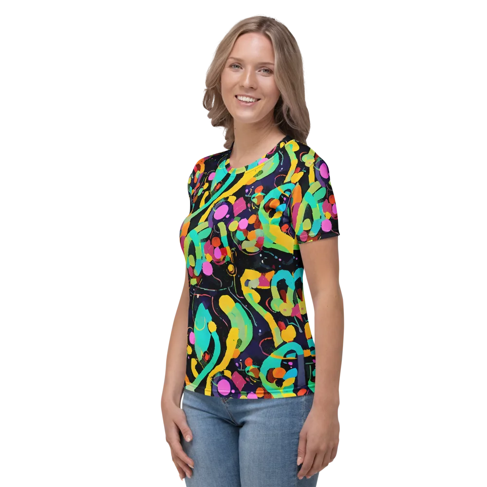 Neon Kinetic on Women's Crew Neck T-Shirt — Left