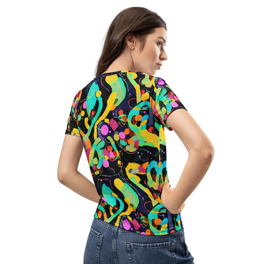 Neon Kinetic on Women's Crew Neck T-Shirt — Back