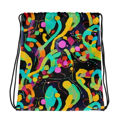 Neon Kinetic on a Drawstring Bag
