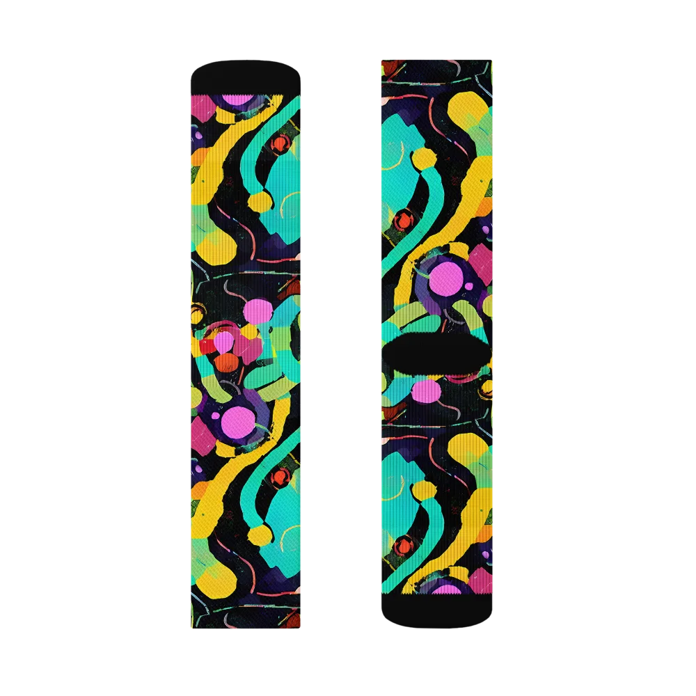 Neon Kinetic on Socks — Right Sock