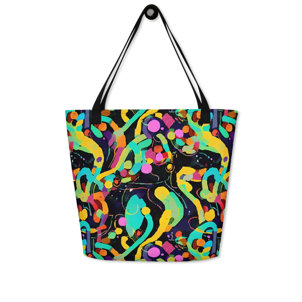 Neon Kinetic on Large Tote Bag W/ Pocket — Front