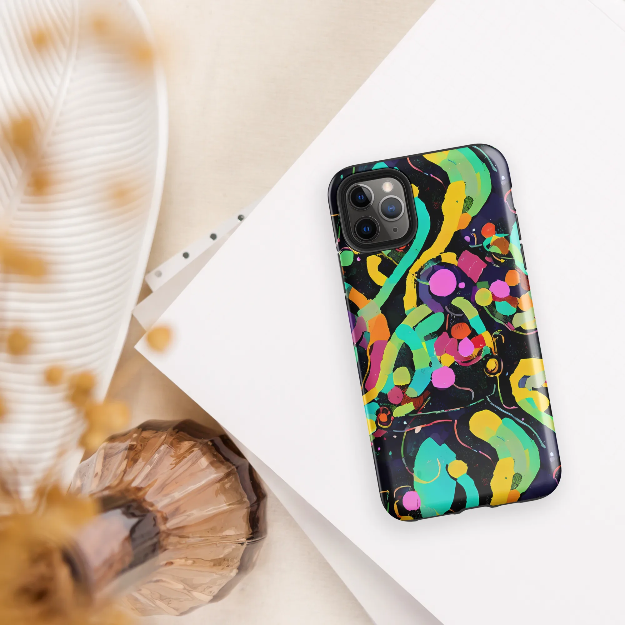 Neon Kinetic on Tough Case for iPhone® — Front