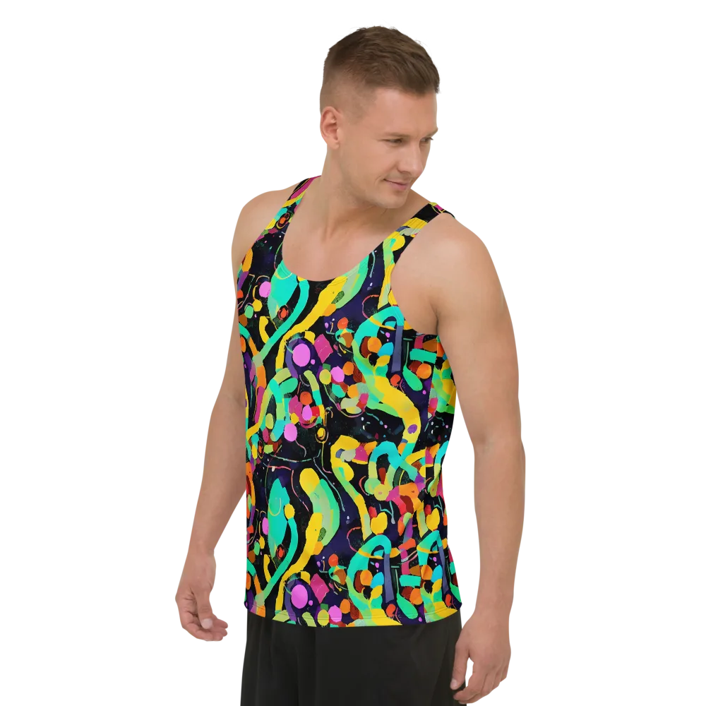 Neon Kinetic on Men's Tank Top — Left Front