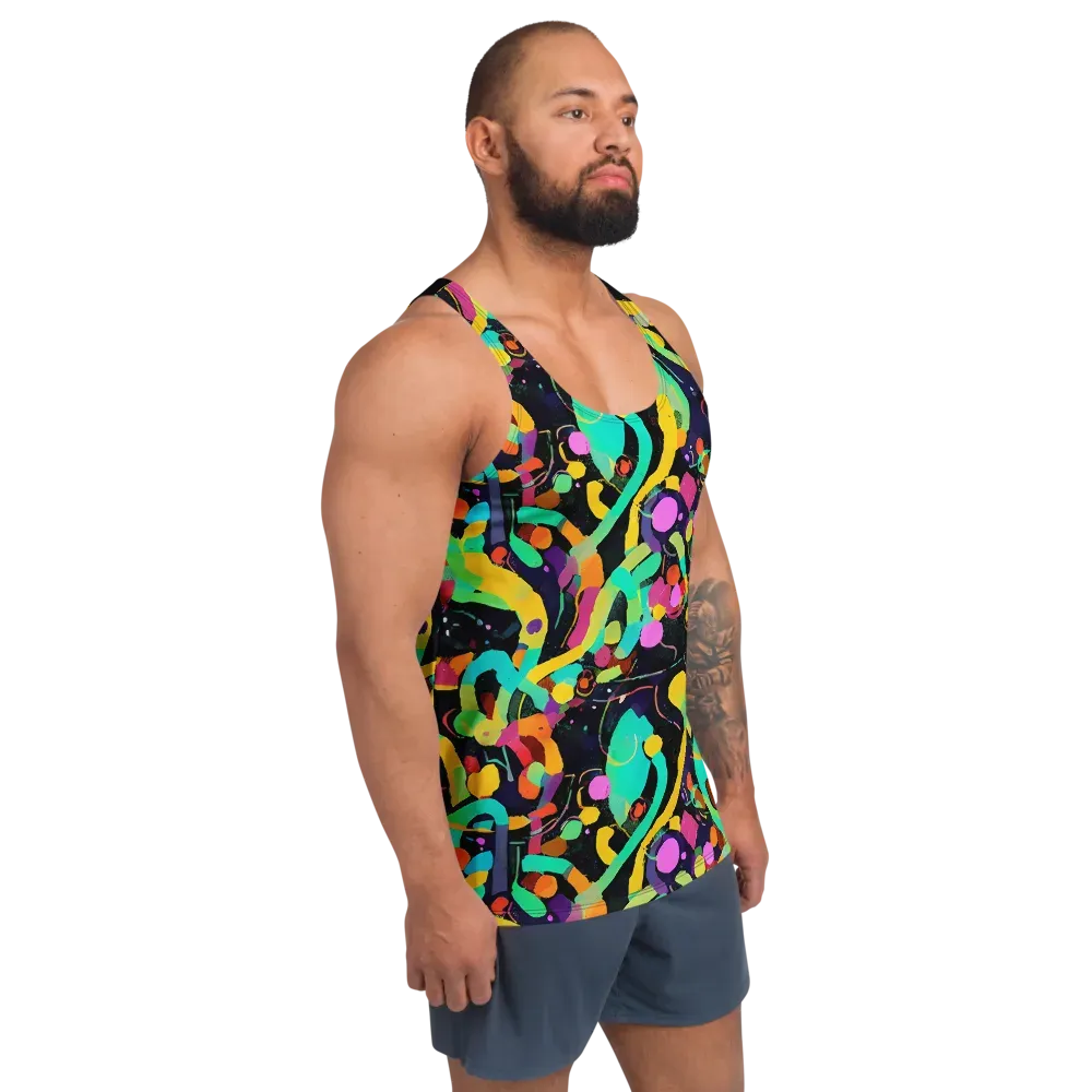 Neon Kinetic on Men's Tank Top — Right Front