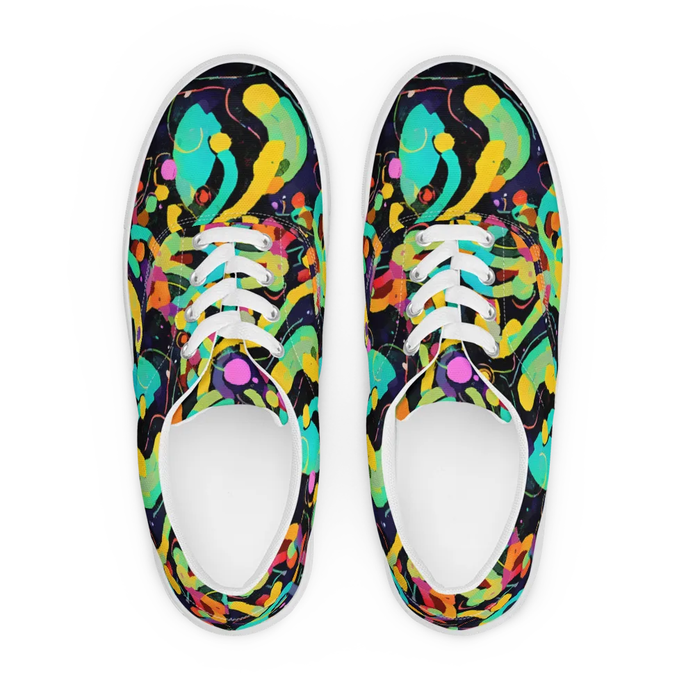 Neon Kinetic on Men's Lace-Up Canvas Shoes — Front