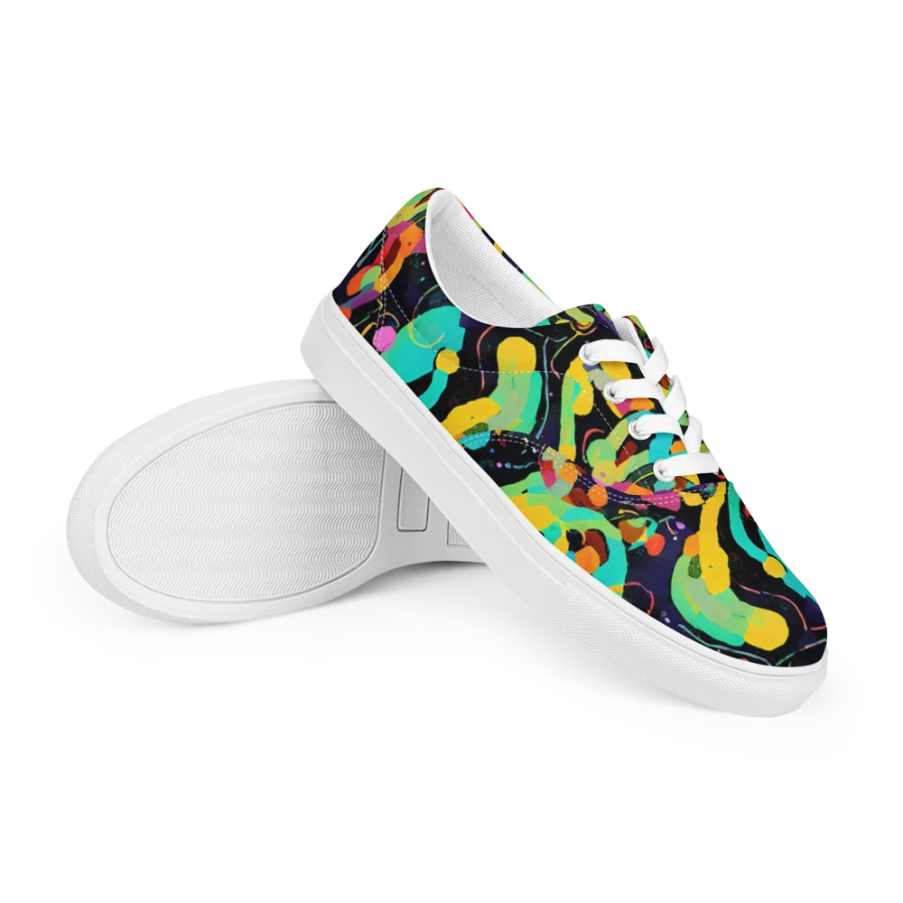 Neon Kinetic on Men's Lace-Up Canvas Shoes — Right Front