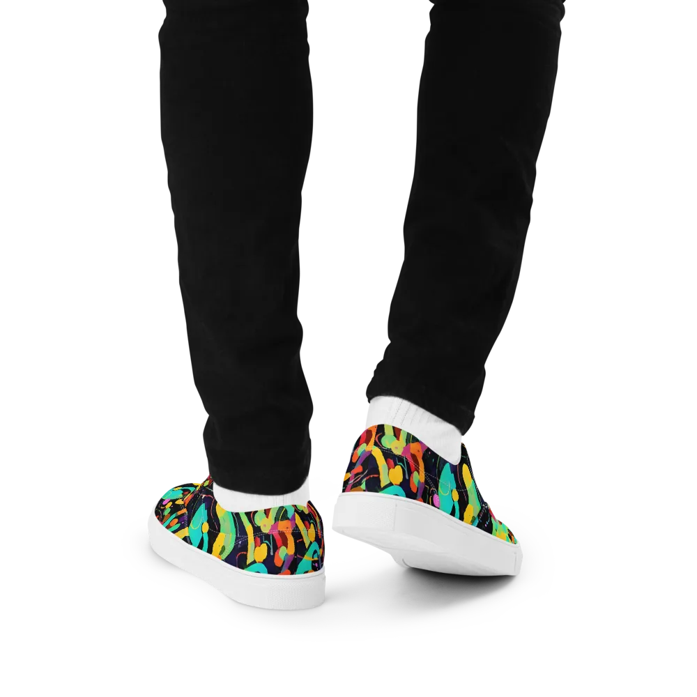 Neon Kinetic on Men's Lace-Up Canvas Shoes — Back