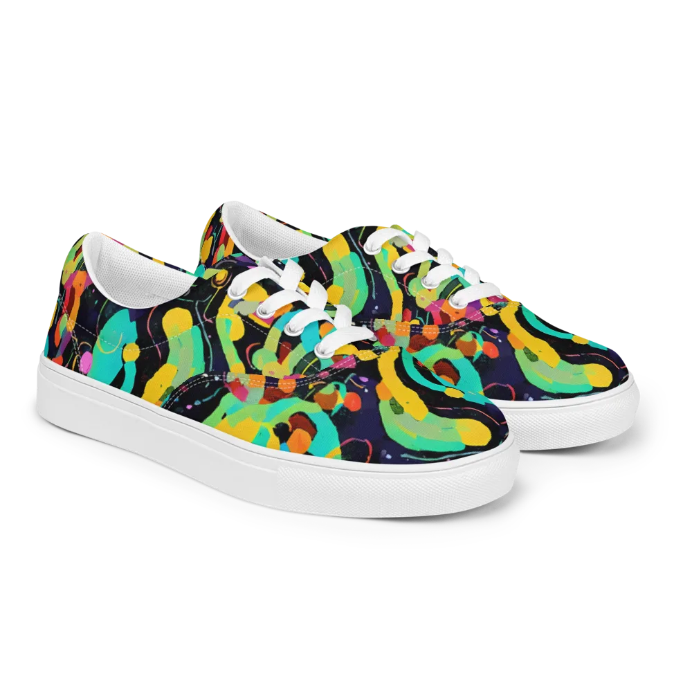 Neon Kinetic on Men's Lace-Up Canvas Shoes — Right Front