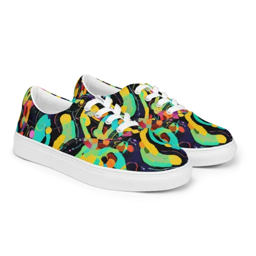 Neon Kinetic on a Men's Lace-Up Canvas Shoes