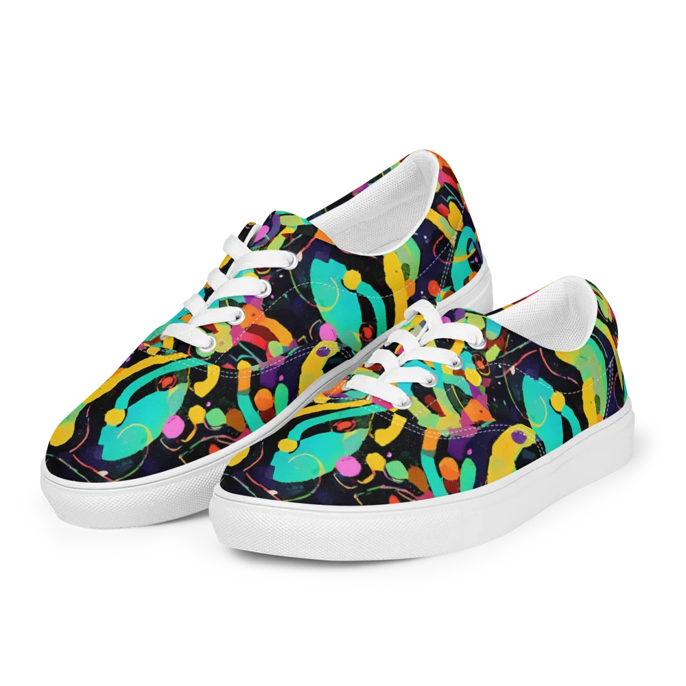 Neon Kinetic on Men's Lace-Up Canvas Shoes — Left Front
