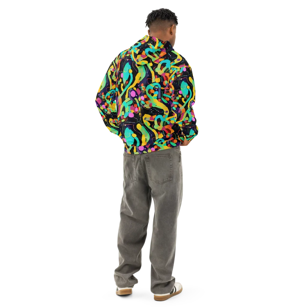 Neon Kinetic on Cotton Hoodie — Back