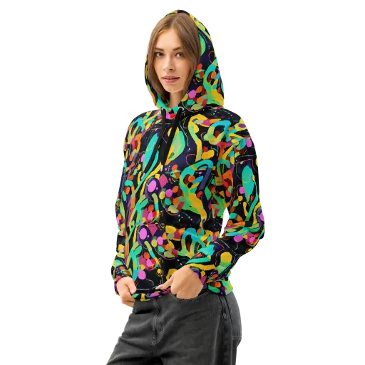Neon Kinetic on a Cotton Hoodie