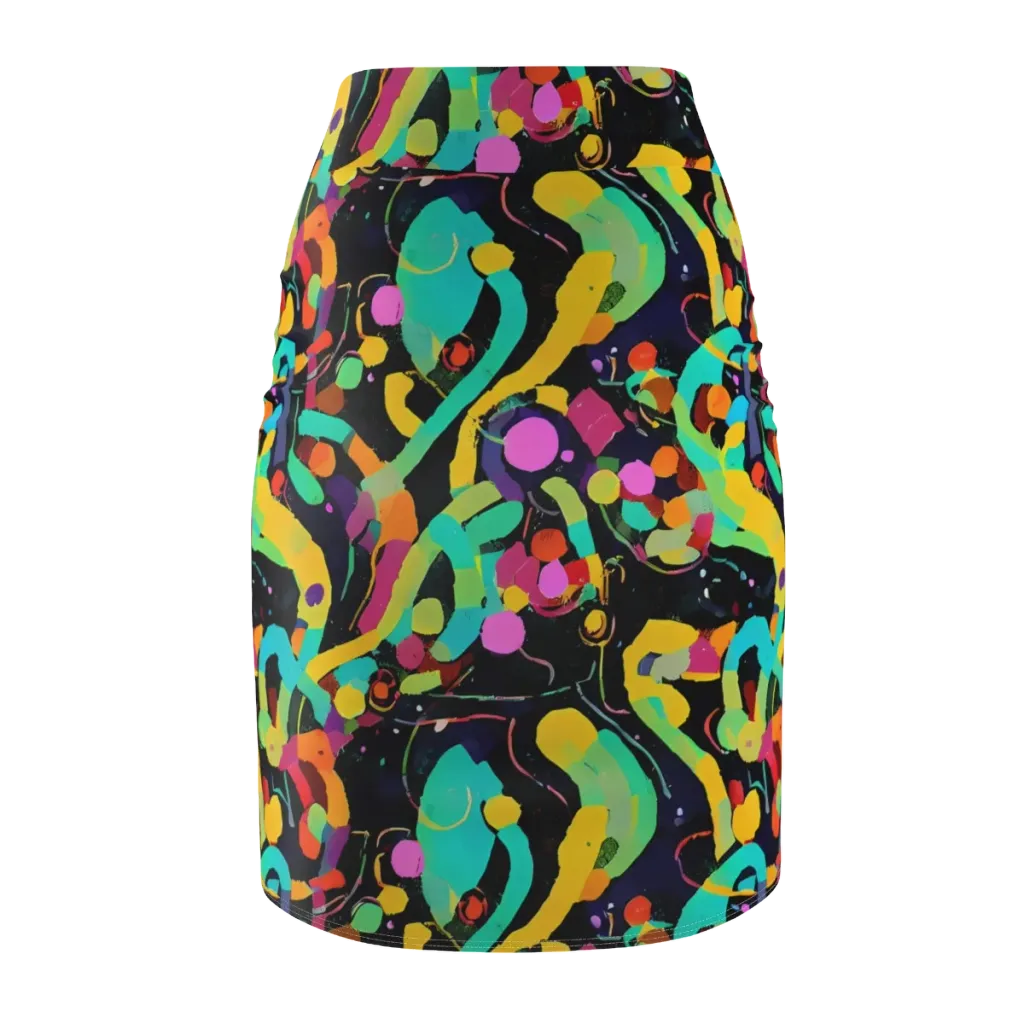Neon Kinetic on Pencil Skirt — Back