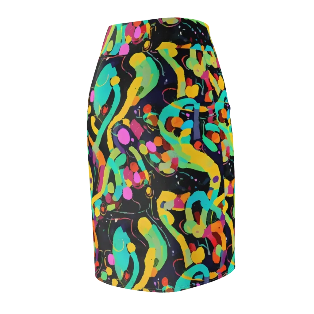 Neon Kinetic on Pencil Skirt — Back Side