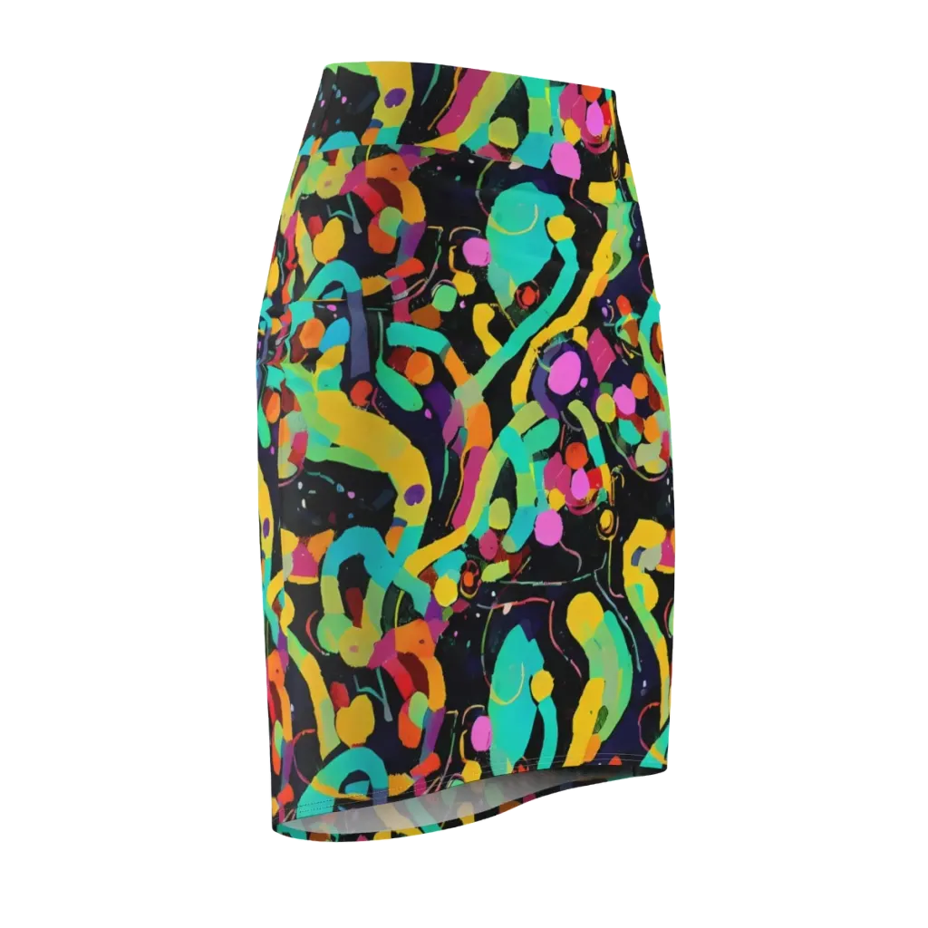 Neon Kinetic on Pencil Skirt — Front Side