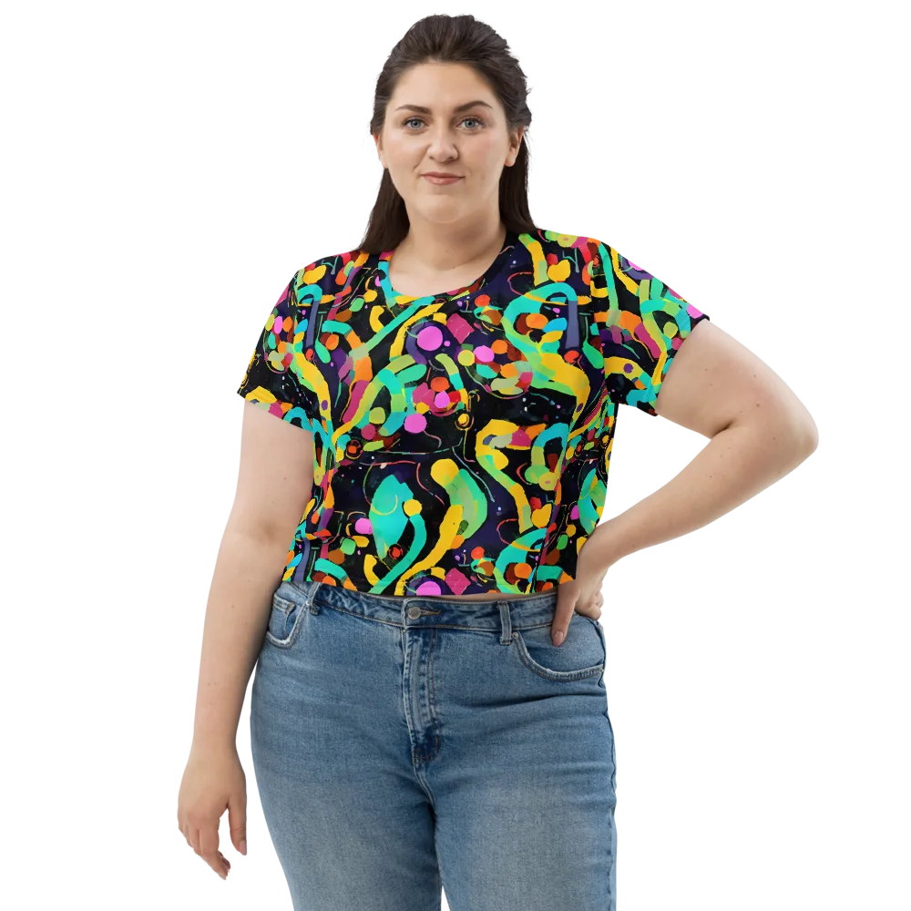 Neon Kinetic on Crop Tee — Front
