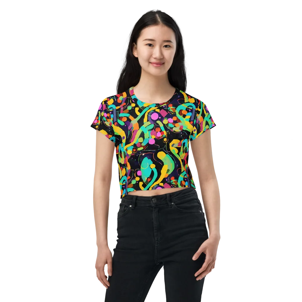 Neon Kinetic on Crop Tee — Front