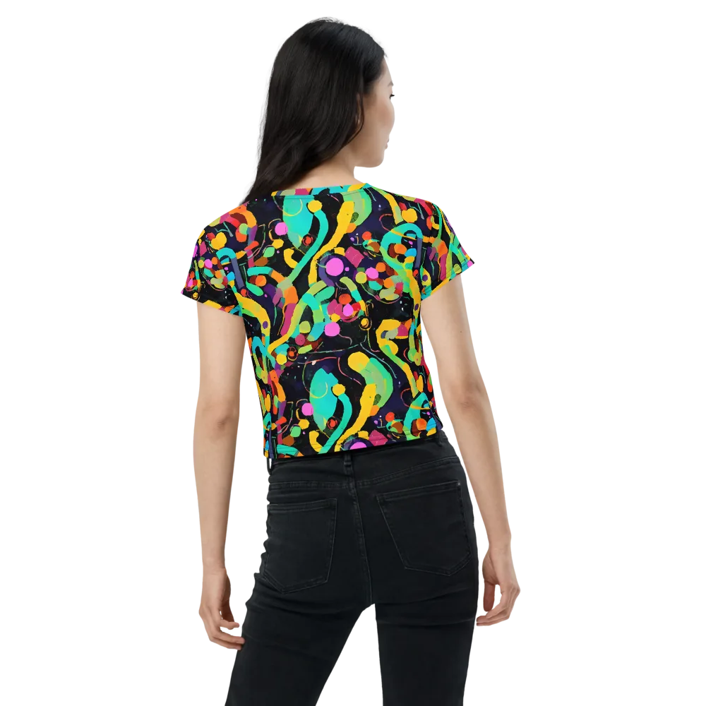 Neon Kinetic on Crop Tee — Back