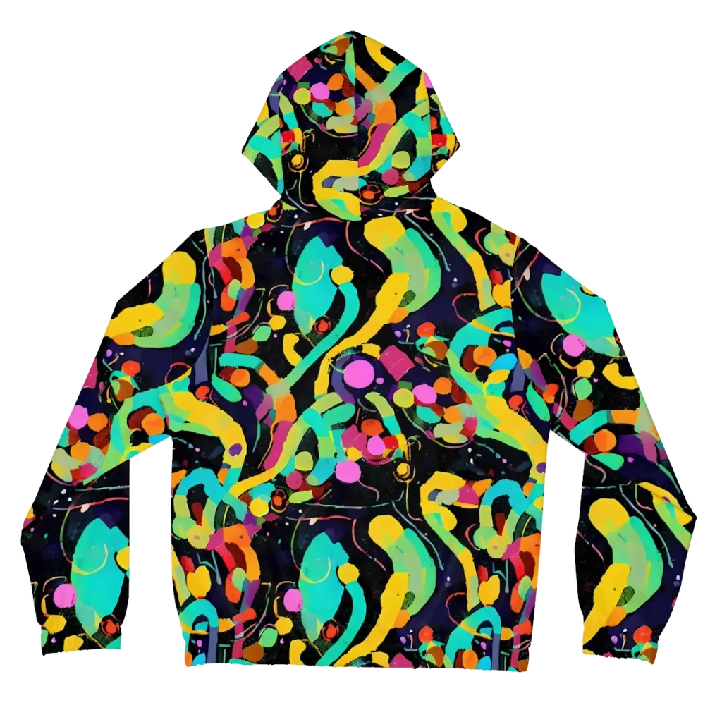 Neon Kinetic on Women's Full-Zip Hoodie — Back