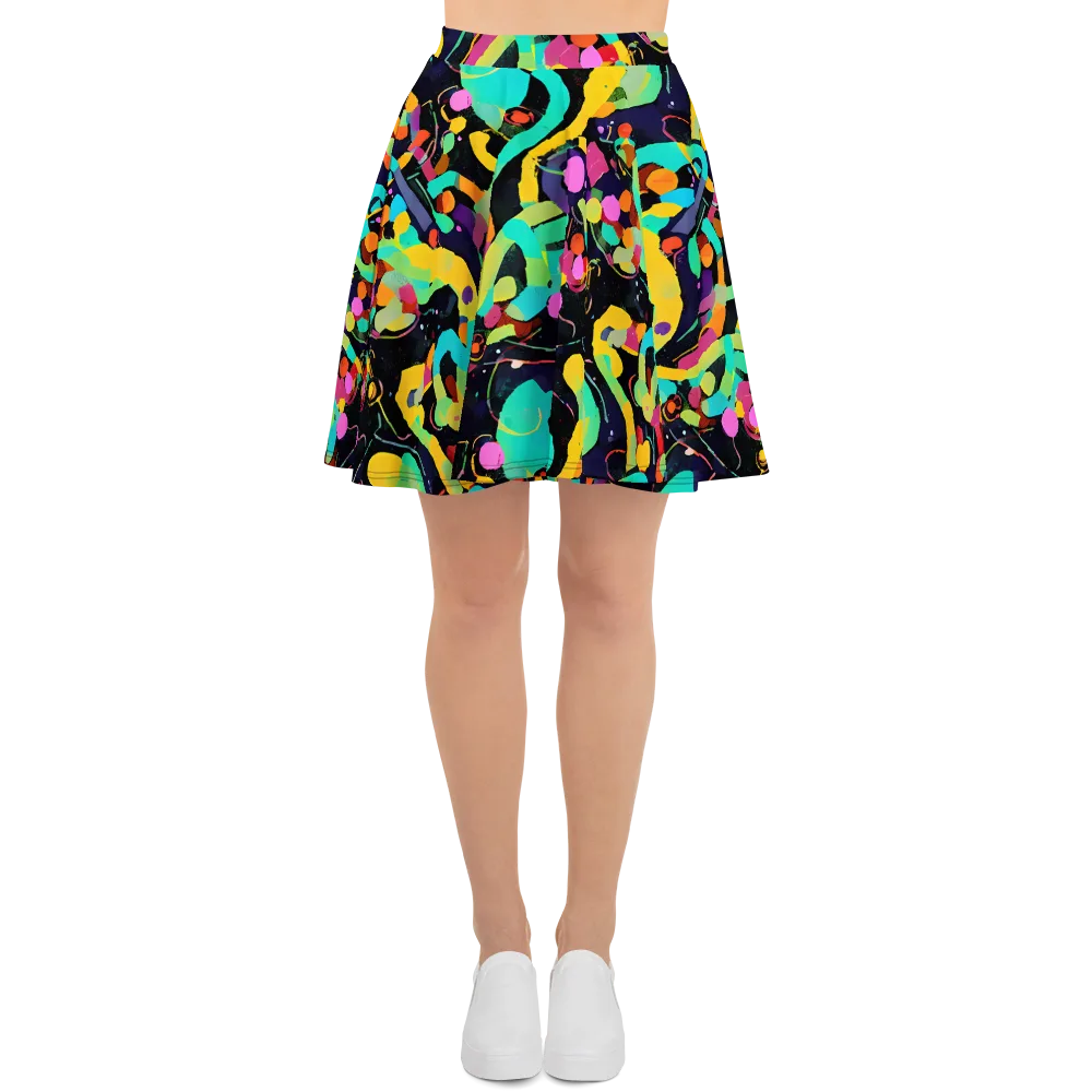 Neon Kinetic on Skater Skirt — Front