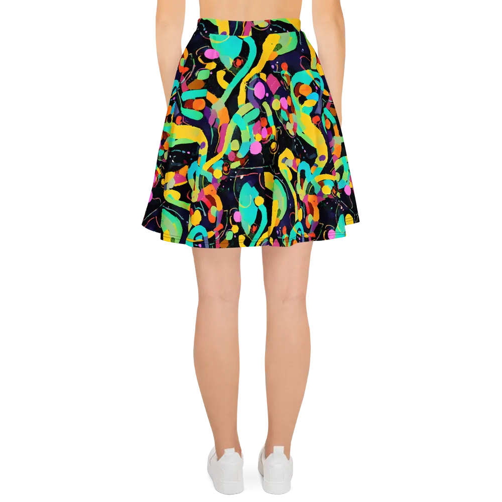 Neon Kinetic on Skater Skirt — Back