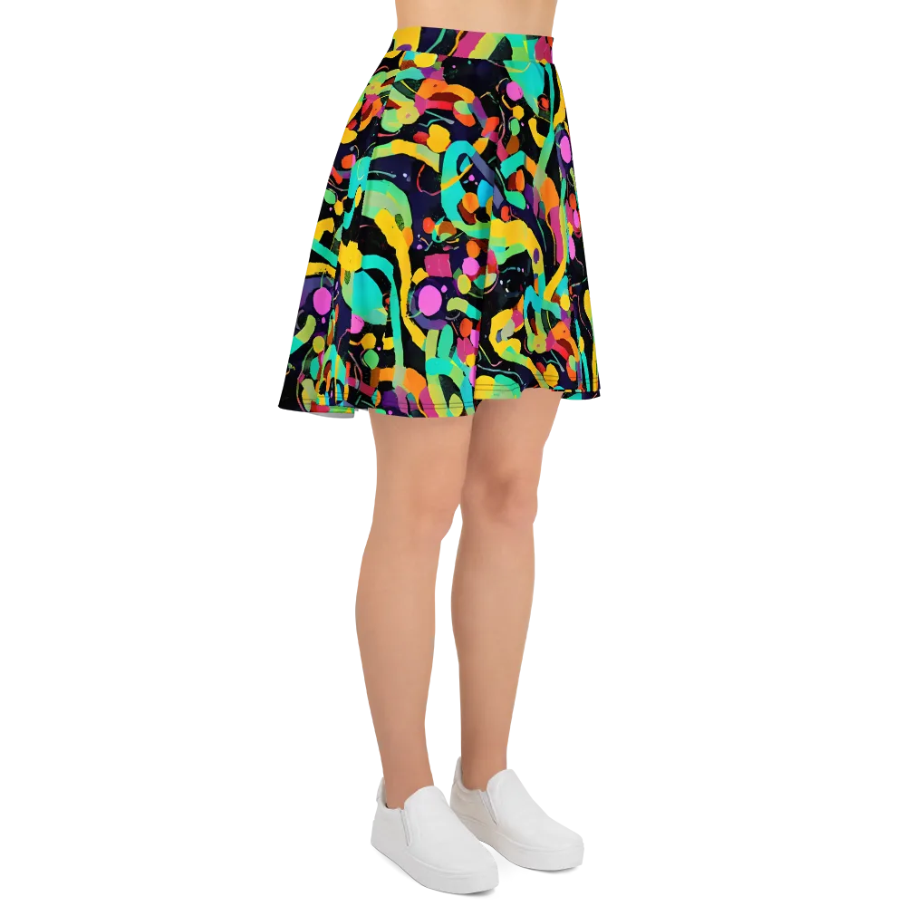 Neon Kinetic on Skater Skirt — Right