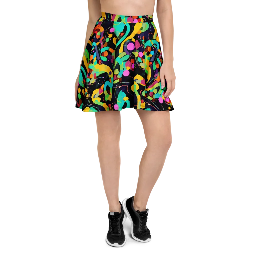 Neon Kinetic on Skater Skirt — Front